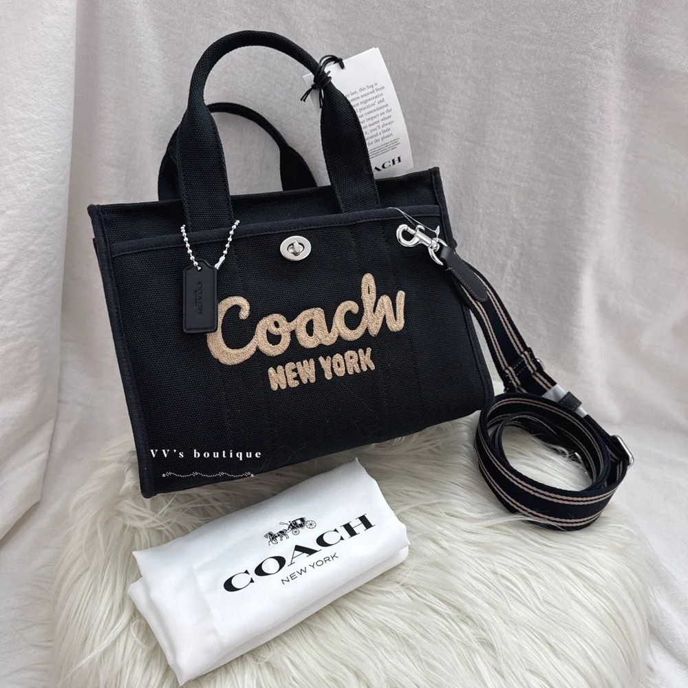 Coach | Bags | Nwt Coach Cargo Tote Bag 26 Canvas Zip Top Black
